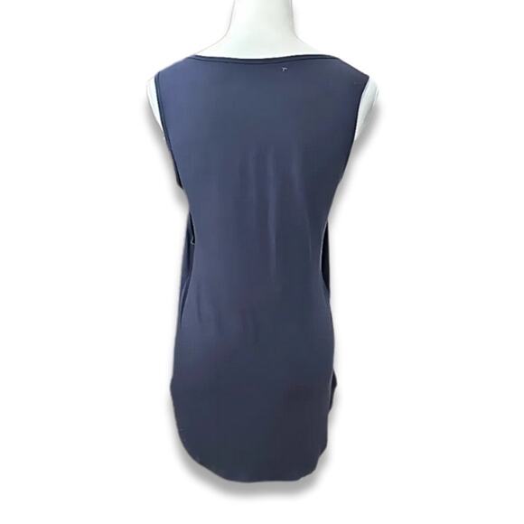 Angel Maternity Blouse Sleeveless V Neckline Knit High Low Blue Women's XS NWOT - Picture 5 of 9